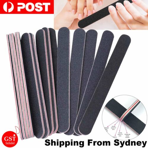 Nail Files Professional 100/180 Grit Nail File Art Pedicure Manicure Pedicure AU