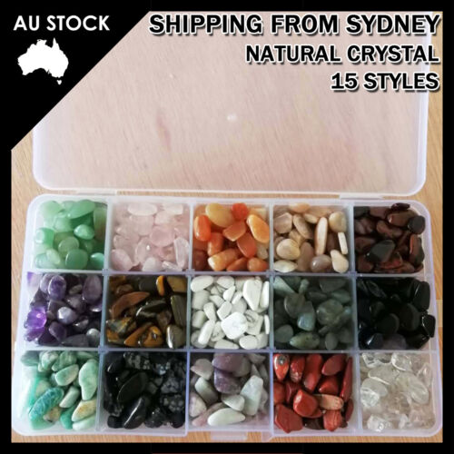15 Styles Natural Gemstone Tumbled Crystal Rock Chips Chakra Wicca Jewelry Craft