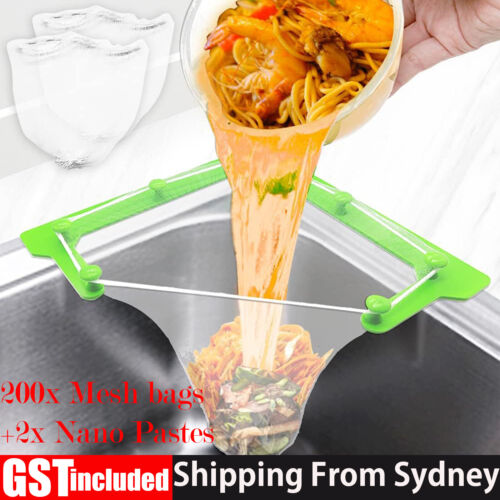 200X Kitchen Sink Hanging Net Rack Filter Net Leftovers Sink Wash Disposable Net