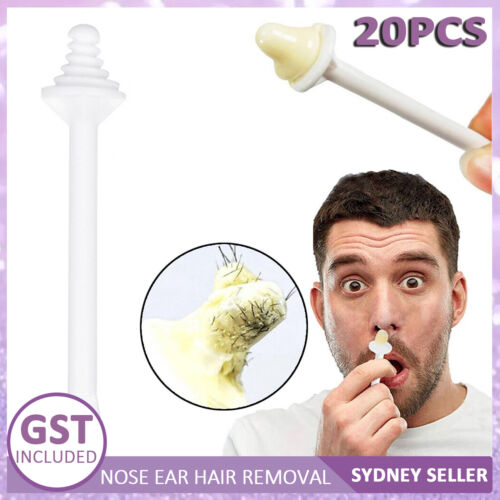 20X Nose Ear Hair Removal Wax Kit Sticks Easy Mens Nasal Waxing Remover Strips