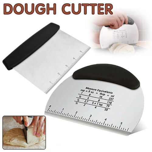Dough Scraper Stainless Steel Bake Cake Slicer Pastry Cutter Multipurpose Bench