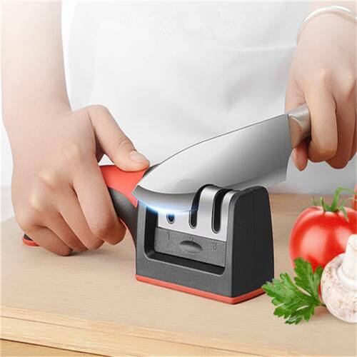 1-2PCS Knife Sharpener 3 Stage Kitchen Sharp Knives Sharpening Tool 2Styles AU