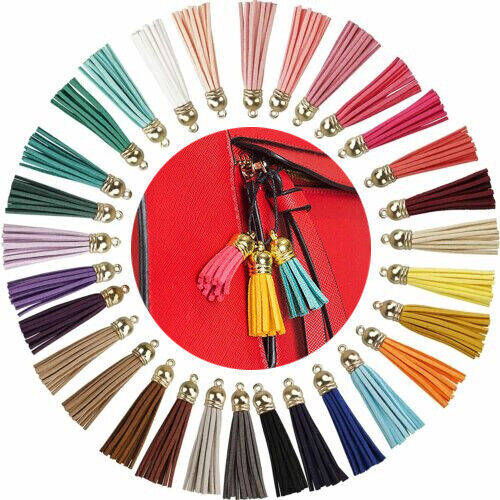 Keychain Tassels Bulk Colored Leather Tassel Pendants for Handmade DIY Tools New