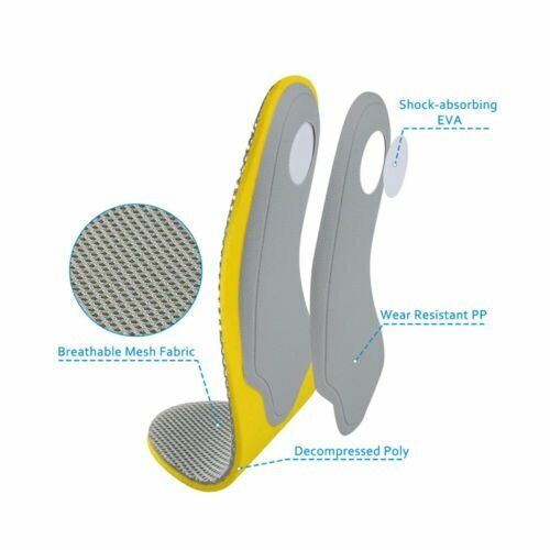 Orthotic Shoe Insoles Arch Support Pain Relief Orthopedic Inner Sole Men/Women - Lets Party