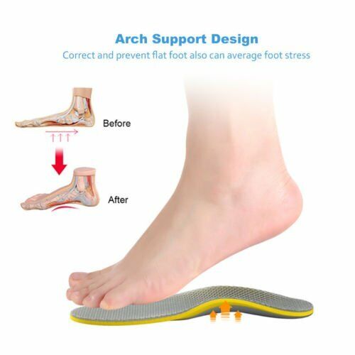 Orthotic Shoe Insoles Arch Support Pain Relief Orthopedic Inner Sole Men/Women - Lets Party
