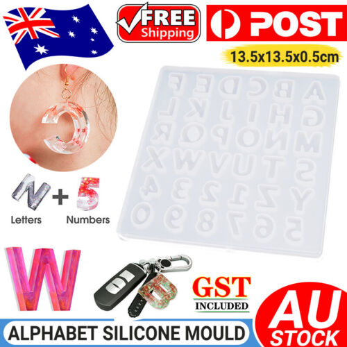 Jewelry Pendant Epoxy Resin Mould Alphabet Silicone Mold DIY English Letter AU