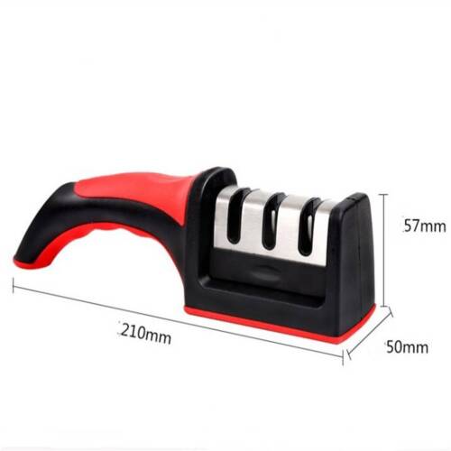 1-2PCS Knife Sharpener 3 Stage Kitchen Sharp Knives Sharpening Tool 2Styles AU