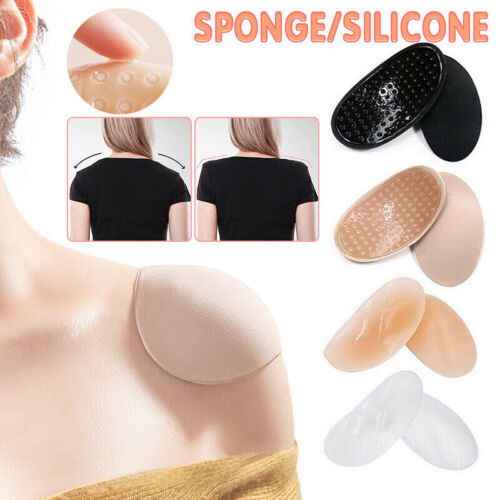 2Pcs Soft Anti-Slip Invisible Shoulder Pads Naturally Increased Silicone /Sponge