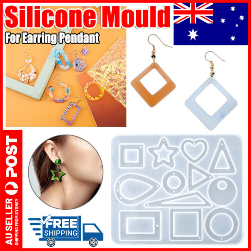 Silicone Earring Pendant Mold Necklace Jewelry Resin Epoxy Mould Craft DIY Tool