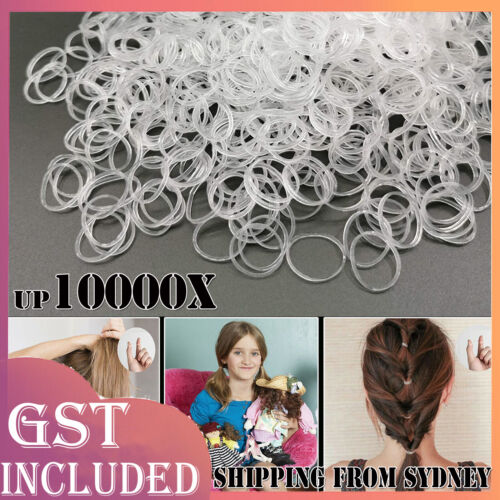 Transparent Ponytail Holder Elastic Rubber Band Hair Ties Ropes Ring