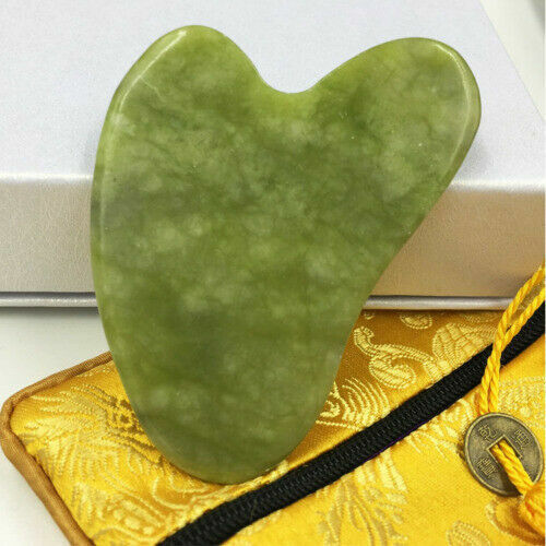 Natural Guasha Facial Jade Face Body Gua Sha Board Massager Face Tool AU