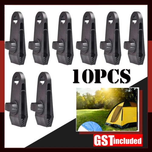 10PCS Awning Tarp Tent Clips Canvas Clamps Heavy Duty Camping Survival Grip Tool - Lets Party