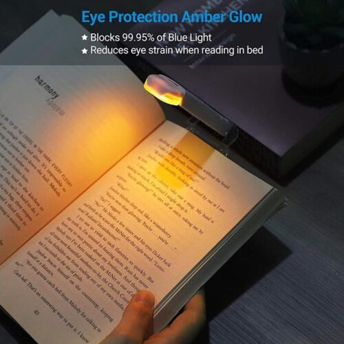 LED Clip On Book Reading Light Lamp USB Rechargeable Flexible Lights For Reading