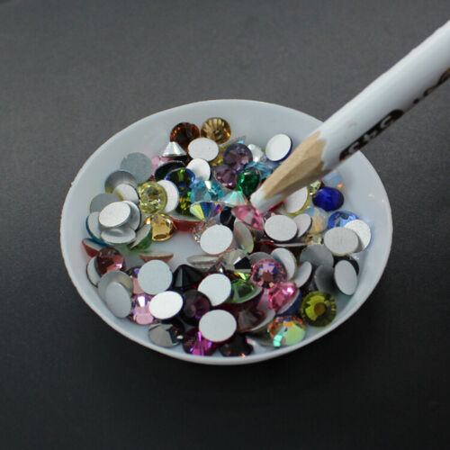 2-20 Nail Art Picker Pencil Point Drill Pens Beads Cross Dotting Pick Up Wax Pen - Lets Party