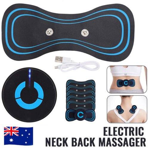 Mini Electric Neck Back Massager EMS Cervical Massage Patch Relief Pain Portable - Lets Party
