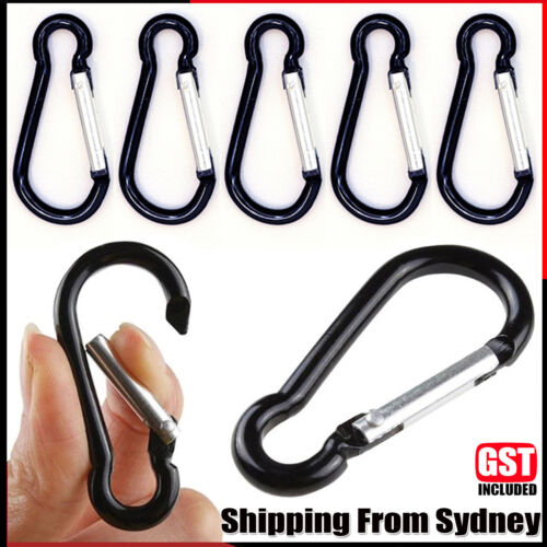 20Pcs Aluminum Alloy Carabiner Clip Clasp Hook Keyring Camping Carabina AU STOCK