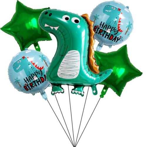 5pcs Dinosaur Helium Foil Balloon Set Party Supplies Birthday Decoration
