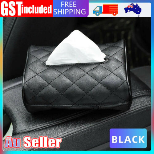 Tissue Box Napkin Case Holder PU Leather Storage Organiser Cover Home Table Car