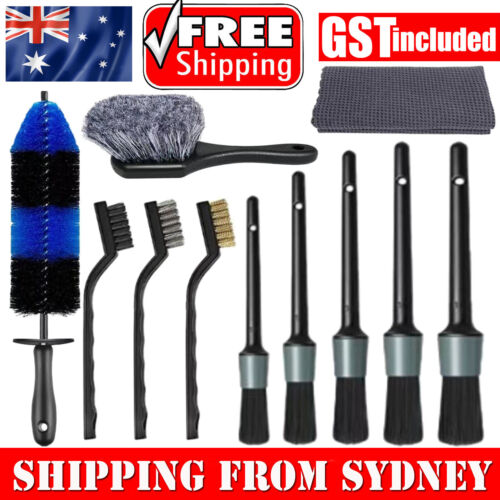 11X Car Wheel Tire Brushes Set Clean Detailing Kit Wheel Rim Cleaning Wash Mitt