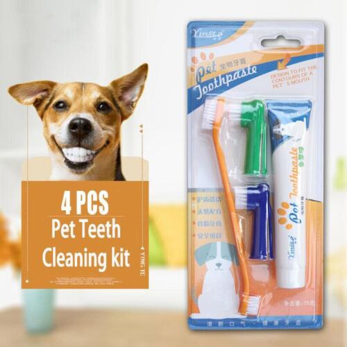 1PC Pet Dog Cleaning Toothpaste+Toothbrush+ Back Up Brush Set Vanilla Flavour AU