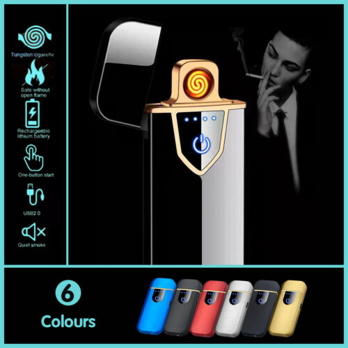 ARC Rechargeable Windproof Flameless Electronic Metal Lighter USB Lighters AU