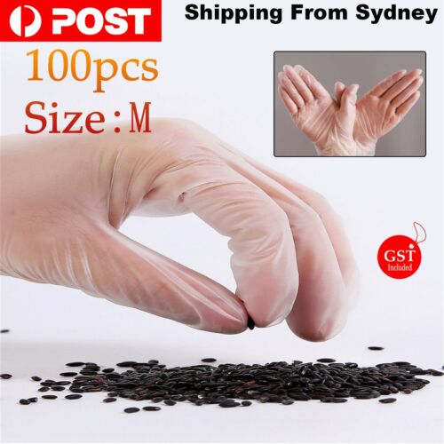 100x Vinyl Nitrile Disposable Gloves Powder-Free/Powdered Medical Food Latex Fre