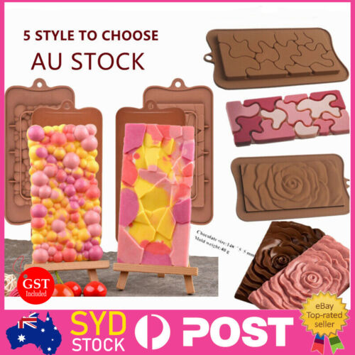 Chocolate Mould Bar Break Apart Choc Block Silicone Cake Decor candy cookie mold