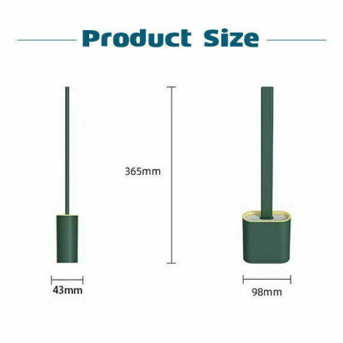 Bathroom Silicone Bristles Toilet Brush with Holder Creative Cleaning Brush Set - Lets Party