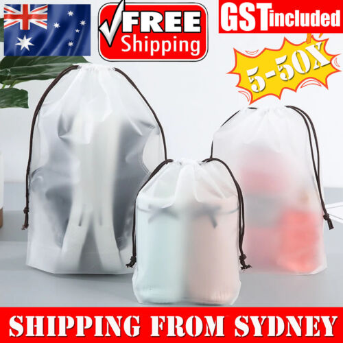 5-50XPortable Shoes Bag Travel Sport Storage Pouch Drawstring Dust Bag Organizer