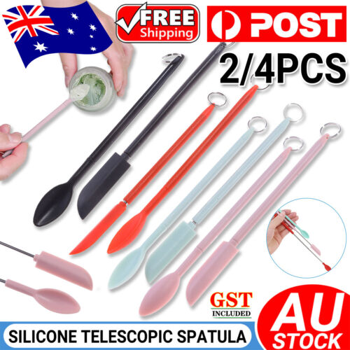 2-4pcs Silicone Telescopic Spatula Multipurpose Double-Headed Cream Cake Scraper