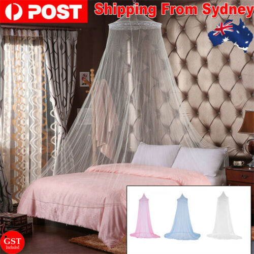 Double Single Queen Canopy Bed Curtain Dome Stopping Mosquito Net Midges Insect