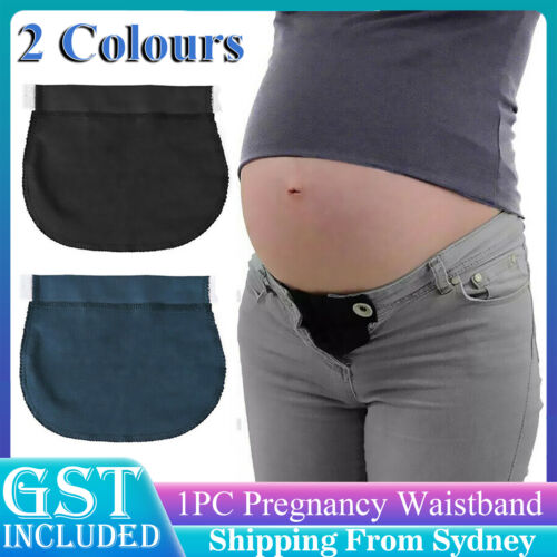 1PC Pregnancy Waist band Elastic Extender Adjustable Waist Pants Belt Butto New