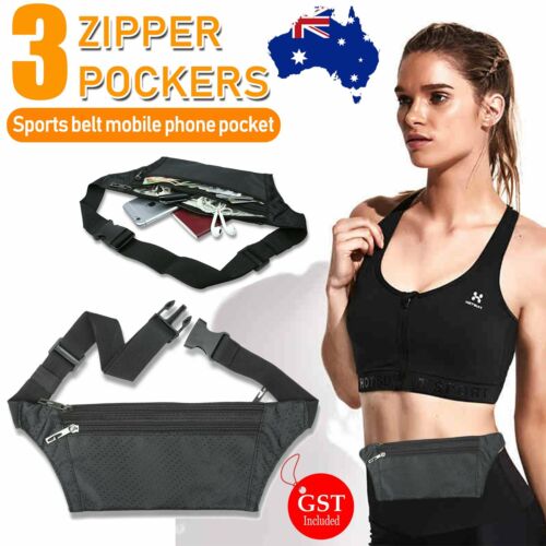 Waterproof Running Belt Bum Bag Travel Waist Bags Money Zip Pouch Sports Wallet