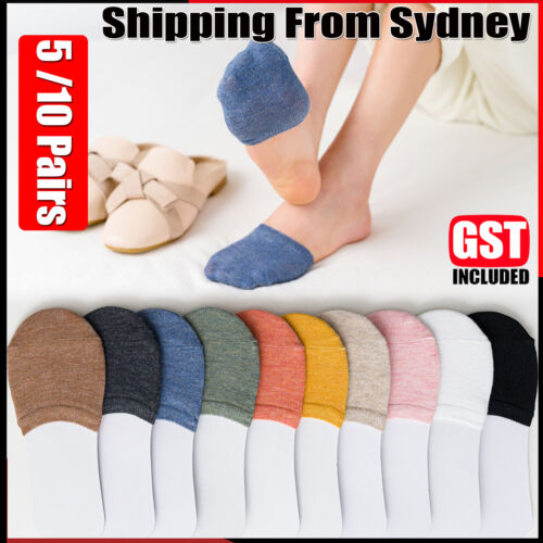 Women Half Foot Toe Cover Solid Socks Invisible Breathable Casual