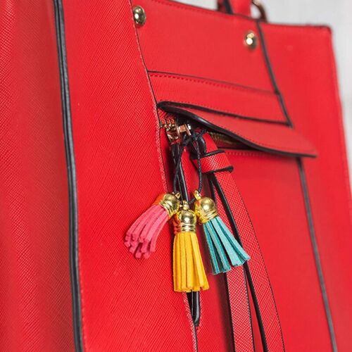 Keychain Tassels Bulk Colored Leather Tassel Pendants for Handmade DIY Tools New