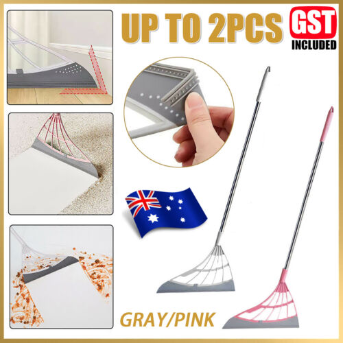 Multi function Magic Broom Sweeper Mop Wiper Scraper Dust Floor Rubber Cleaning