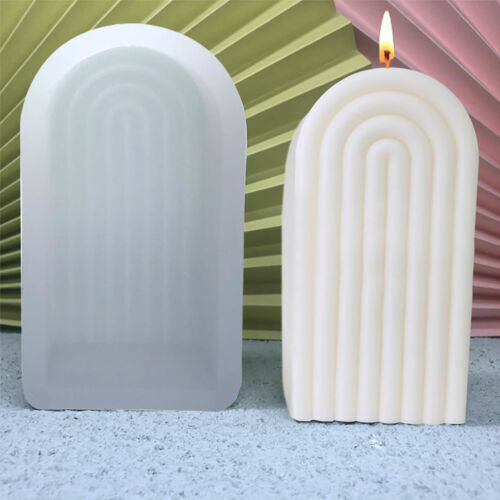 3D Rainbow U Bridge Candle Silicone Mold DIY Striped Making Craft Mould Decor AU