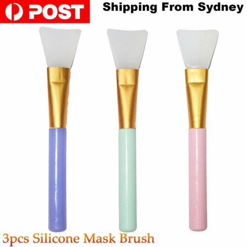 3X Pack Facial Mask Silicone Brush Applicator Face Mask Tool Soft Cosmetic Tools