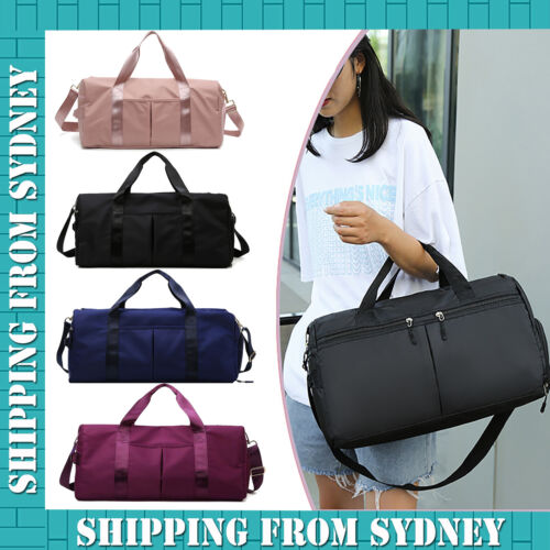 Women Gym Sports Bag Shoulder Bag Hand Luggage Duffel Large Capacity Travel Bags