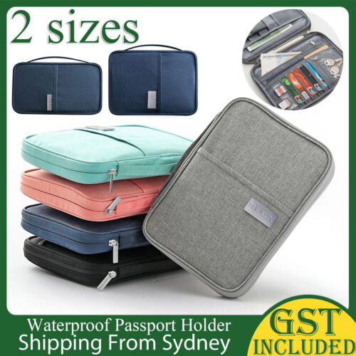 Waterproof Passport Holder Travel Document Wallet RFID Bag Family Case Organizer