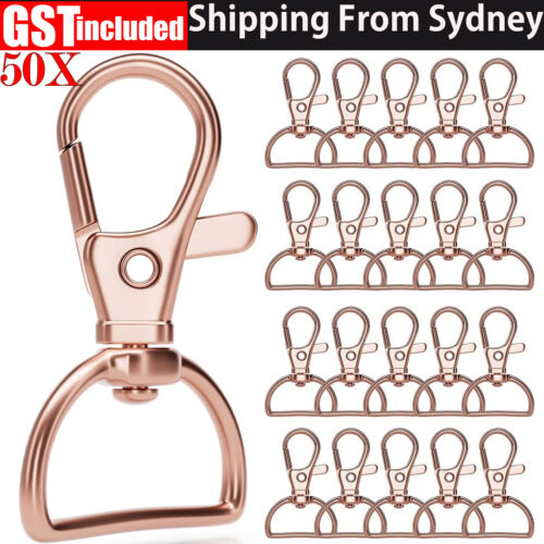 50x 20mm Rose Red Lobster Clasp Swivel Trigger Clip Keychain Snap Hook Key Ring