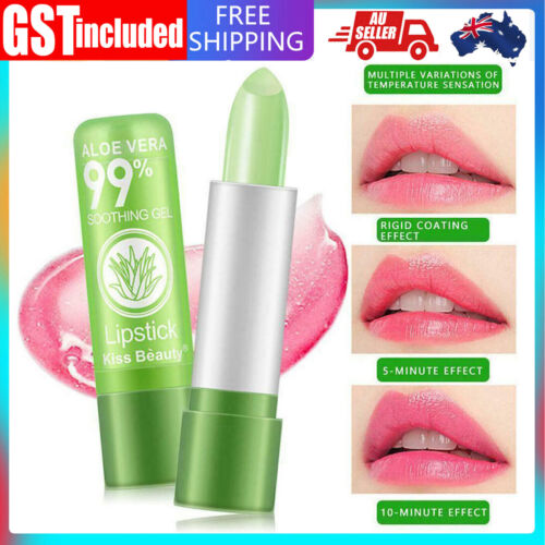2x Aloe Vera Lip Colour Changing Lipstick Long Lasting Moisturizing Natural Balm