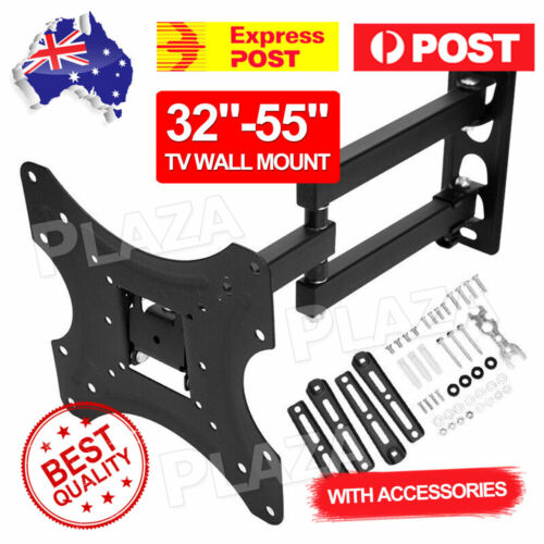 Full Motion TV Wall Mount Bracket Swivel Tilt 32 37 40 42 50 52 55 Inch LED LCD - Lets Party
