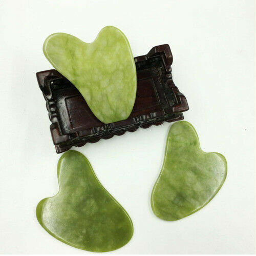 Natural Guasha Facial Jade Face Body Gua Sha Board Massager Face Tool AU