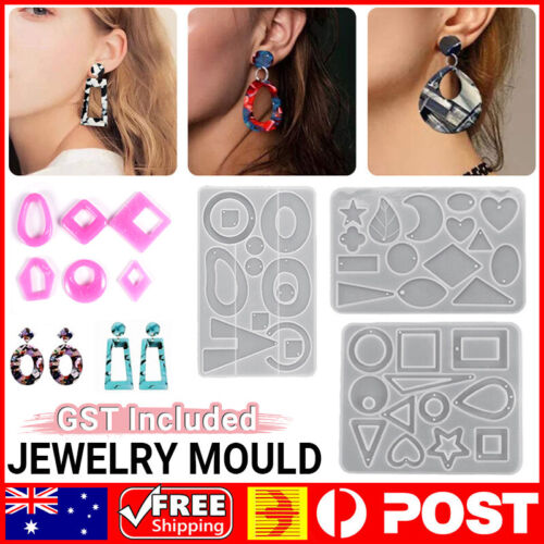 Silicone Earring Pendant Jewelry Making Mold Resin Casting Mould Craft DIY Tool