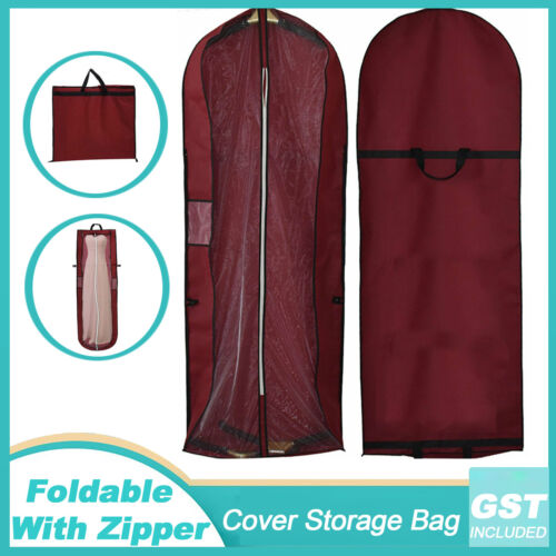 180cm Wedding Dress Bridal Gown Garment Protector Cover Storage Bag Dustproof AU