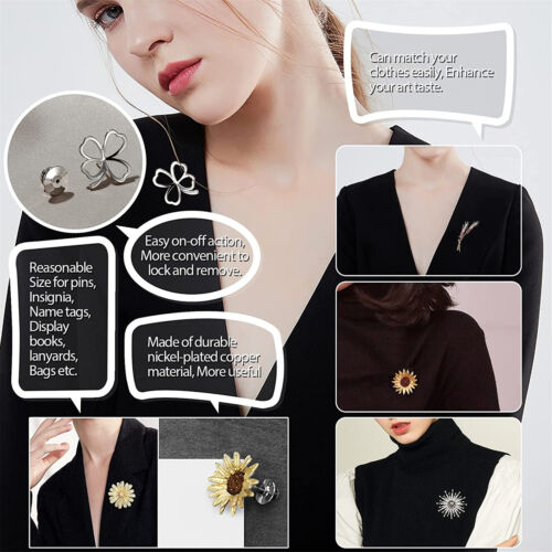 Backs Locking Pin Keepers Badge-Pin Locks Pin For Lapel Enamel Hat Pins