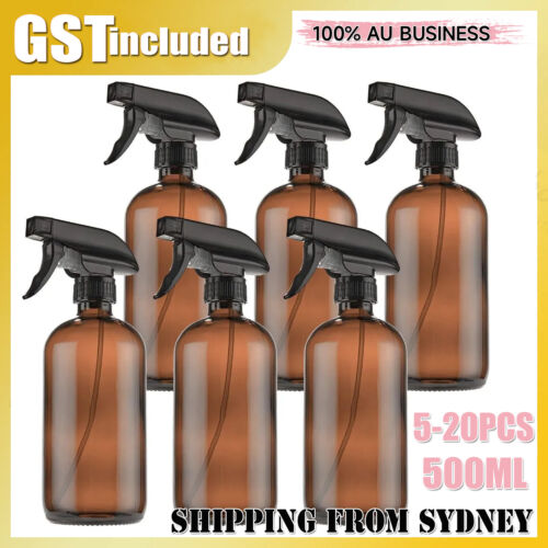 Amber Round Essential Oils Glass Spray Bottles Refillable Aromatherapy Container