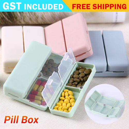 Pill Box Medicine Organizer Dispenser Box Case Travel Tablet Container Holder - Lets Party