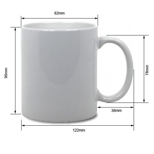 48x WHITE MUGS 11oz heat press sublimation ink -with gift box, dish washer safe